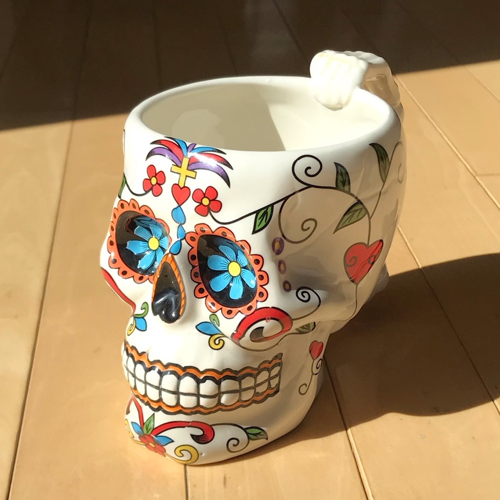 New! Pacific Giftware “Day of the Living Dead” skull - 3D figural mug